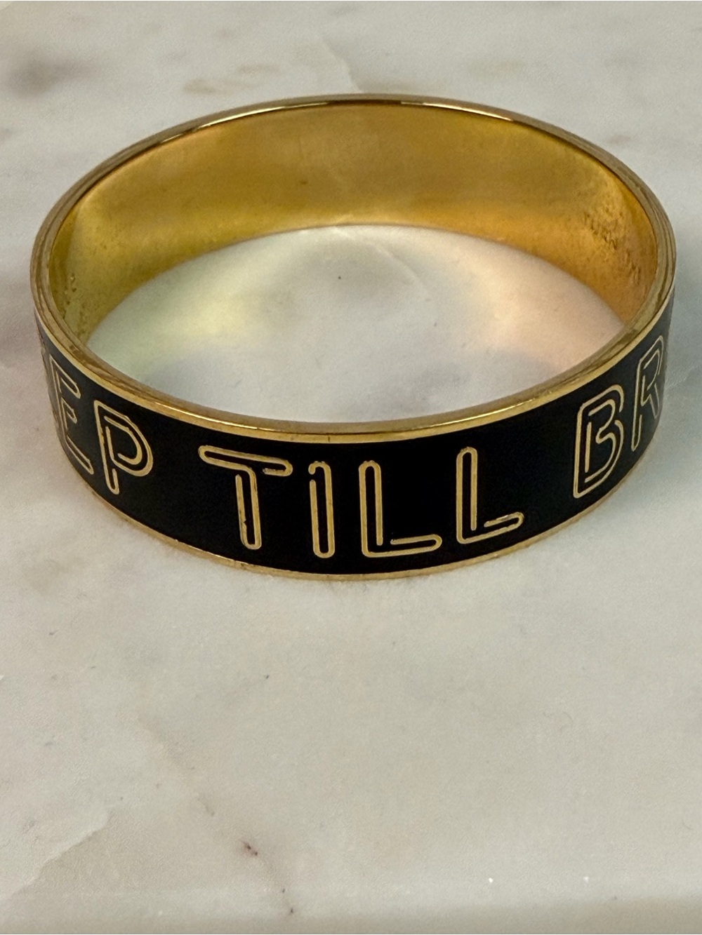 RARE Kate Spade No Sleep Till Brooklyn Turn The Tables Bangle Bracelet - Picture 3 of 3